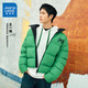真維斯【王一博同款】男裝2025秋冬新款設計感刺繡保暖寬松立領(lǐng)棉服J9 青蘋(píng)果綠2874 XXS 160/80A/XXS