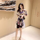 拓澀（TUOSE）連衣裙 夏季新品女裝收腰顯瘦氣質(zhì)百搭襯衫裙 花色 S