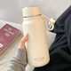 CTRLEND316不銹鋼底保溫杯大容量高顏值水杯子男女士便攜茶水分離泡茶杯 白色-850ml (內(nèi)置濾網(wǎng)+杯蓋可喝水)