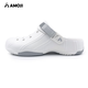AMOJI日本洞洞鞋男女休閑鞋戶(hù)外運動(dòng)涼鞋外穿拖鞋厚底防滑防水情侶情侶 白色/灰色 White 42 (260mm)