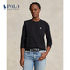 Polo Ralph Lauren 拉夫勞倫 女裝 經(jīng)典款棉質(zhì)平紋針織圓領(lǐng)T恤RL24231 001-黑色 M