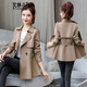 艾珠兒短外套女2026秋季新款韓版春秋夾克西裝外套時(shí)尚風(fēng)衣女棒球衣服潮 卡其色 2XL【建議125-140斤】