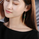煙雨江南顯臉瘦的耳飾中長(cháng)款中國風(fēng)流蘇耳環(huán)女網(wǎng)紅長(cháng)款超仙耳墜夸張個(gè)性耳環(huán)耳夾 925銀鍍金耳鉤