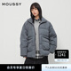 moussy 新品日系簡約風(fēng)立領(lǐng)LOGO鴨絨羽絨服028HAZ30-0301 160灰色 均碼 00020/F