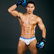 Asianbum40支蘭精莫代爾男士三角褲男士內(nèi)褲青年 白色 XL