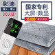 彩迪電熱毯2024自動(dòng)斷電雙人1.8x2.0家用單人電褥子防水不漏安全耐用 典雅灰 銀鉆灰-雙人雙控2.0x1.8米