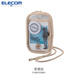 宜麗客宜麗客（ELECOM）透明單肩包智能手機(jī)肩袋磁吸扣零錢小物收納包女 奶茶白