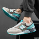 新百倫官方鞋子男老爹鞋增高2025新款秋冬季加絨二棉休閑運動(dòng)男士跑步鞋 NB999櫻花綠 43
