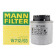 曼牌濾清器（MANNFILTER）機油濾清器機濾W712/93速騰尚酷寶來(lái)途安比亞迪宋秦元唐明銳晶銳