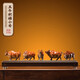 朱炳仁 銅牛擺件 五福臨門 五牛訪美禮品 家居裝飾工藝品 藝術(shù)品擺件禮 入門款（55*15*13cm）