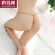 俞兆林純欲風一根線丁字褲女性感情趣網(wǎng)紗T褲透明蕾絲內(nèi)褲細帶誘惑底褲Y 橙色 均碼 80-120斤
