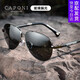 CAPONI玻璃偏光墨鏡男飛行員太陽(yáng)鏡蛤蟆鏡開(kāi)車(chē)駕駛眼鏡防紫外線(xiàn)高清眼睛 槍框（更具質(zhì)感）-玻璃偏光
