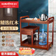 金灶（KAMJOVE） 多功能組合式木雕移動(dòng)茶車(chē)茶盤(pán) 整套茶具套裝全自動(dòng)上水電熱水壺 KW-6000配套泡茶壺F9 1個(gè)