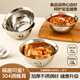 沃德百惠（WORTHBUY）304不銹鋼碗家用防摔防燙湯碗寶寶學(xué)吃飯碗嬰兒輔食碗餐具套裝 熊