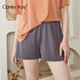 Carey Kay【清倉打折】睡衣女春夏短袖大碼椰油護膚女士家居服套裝可外穿 冷煙灰-短褲 2XL 【L-2XL建議體重120-140斤】