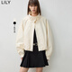 LILY秋新款復古蓬松感廓形氣球款夾克外套短款女 604米白 S