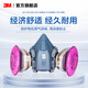 3M防毒面具7502噴漆口罩防塵PM2.5呼吸防護套裝硅膠材質(zhì)半面罩 ws 7502+6001+502承接座+2097濾棉