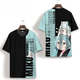 云薔初音未來(lái)短袖T恤 日系潮牌短袖T恤男女動(dòng)漫周邊cos服痛衣miku印花 T短袖3170黑色 L 120-140斤