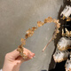 樂(lè)喵（LEMIAO）韓版流行飾品仿水晶水鉆纏繞發(fā)箍法式優(yōu)雅頭箍宴會(huì)發(fā)卡頭箍頭飾 F-125-香檳仿水晶