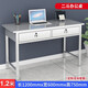 不銹鋼辦公桌 帶抽屜無(wú)塵車(chē)間二斗方桌 工作臺實(shí)驗電腦桌加厚304 1.2米二斗方桌（201板）