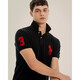 POLO SPORT RALPH LAUREN拉夫勞倫Ralph Lauren純棉大標短袖polo衫男式休閑保羅夏 黑色(紅標) 現貨L【140-160斤】
