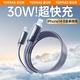圖拉斯小冰線 蘋果充電線快充適用iPhone14 13 12 11 8 Pro MAX手機(jī)ipad平板車載carplay數(shù)據(jù)線pd30w認(rèn)證 深空灰1.2M冰爽手感丨低溫快充丨贈理線帶