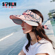 斯普琳 遮陽(yáng)帽女夏韓版可折疊空頂帽遮臉大檐帽戶(hù)外防曬帽騎行太陽(yáng)帽女 粉色 均碼