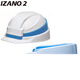 日本DIC IZANO 2進(jìn)口安全帽應急防護便攜可折疊地震防災救援收納伸縮輕便頭盔ABS材質(zhì)新國標 白色藍條