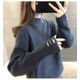 喜雅萌女大童毛衣13-15歲大女童初中生半高領(lǐng)針織衫刺繡秋冬學(xué)院胖女童 深藍(lán) (常規(guī)) M[建議90-105斤]