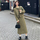 妃莉杋（FeiLiFan）秋冬小香風(fēng)連衣裙女裝2024新款法式時(shí)尚毛呢子短外套半身裙子套裝 綠色 M