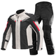 MOTO-BOY騎行服男摩托車(chē)衣服冬賽車(chē)機車(chē)服套裝騎行褲防風(fēng)防水防摔摩旅四季 J07P06套裝白灰 XL