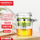 金灶（KAMJOVE）玻璃茶壺 按壓式飄逸杯 茶水壺玻璃茶具 茶水分離杯泡茶器泡茶壺 TP-140/300ml容量
