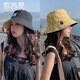 雪茜曼（XUEXIMAN）帽子女遮陽(yáng)帽夏季女生韓版潮防曬百搭日系漁夫帽雙面盆帽