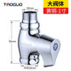 淘果（TAOGUO） 快開沖水閥蹲便器大便沖水閥 手按式衛(wèi)生間老式蹲坑盆沖洗閥門沖廁所便池開關(guān)配件 黃銅大體1寸