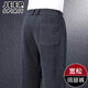 吉普（JEEP）高端春秋季新款男士運動(dòng)男褲直筒大碼休閑褲男中年爸爸寬松褲子 藍灰【春秋款】 XL 【推薦145-160斤】