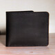 小眾設計diy手工錢(qián)包 男錢(qián)包材料包  頭層牛皮真皮刻字短款錢(qián)包 簡(jiǎn)約薄款錢(qián)包 黑色成品