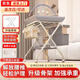 伊貝智換尿布臺(tái)嬰兒護(hù)理臺(tái)多功能床操作臺(tái)新生兒撫觸臺(tái)寶寶洗澡喂養(yǎng)一體 灰【升級(jí)骨架+豪華頂配+玩具架】 換尿不濕可折疊高低可調(diào)