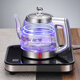 智能全自動(dòng)手柄上水電熱水壺 玻璃功夫茶具器爐燒水壺 泡茶電磁爐電茶壺茶盤茶臺(tái)煮水爐 黑色-桶裝水