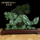 MOREISAN天然玉石龍擺件家居客廳裝飾品生肖雕刻龍工藝品玉器岫玉送朋友送長輩喬遷禮品 A款30cm青玉龍(單條)