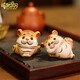塔馳密司（TOUCH MISS）紫砂茶寵擺件精品可養(yǎng)小老虎純手工可愛生肖小萌虎茶桌擺件茶玩 一對