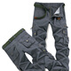 安契爾思春秋工裝褲男裝長(cháng)褲寬松直筒休閑褲多口袋潮戶(hù)外耐磨軍旅工裝褲子 鐵灰色 33   2尺6腰圍
