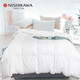 西川（NISHIKAWA）日本 羽絨被鵝絨被子100%純鵝絨單人鵝絨被灑店風(fēng)95%羽絨被子母被 （500g）220*240cm白色