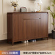 言木智實(shí)木入門(mén)鞋柜家用門(mén)口樓道外電梯入戶(hù)進(jìn)門(mén)一體靠墻玄關(guān)柜2025新款 胡桃色LD21-140cm鞋柜-包安裝