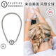TELETIES美國進口電話線發(fā)箍發(fā)圈頭飾發(fā)繩女H時尚運動頭繩女頭箍七夕禮物 白金色