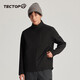 探拓（TECTOP）軟殼衣男防風(fēng)外套風(fēng)衣加絨保暖登山服夾克 云墨黑 L