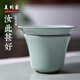 美到家 汝窯茶漏陶瓷茶具茶漏泡茶器濾網(wǎng)茶隔茶葉過濾創(chuàng)意大小茶漏 大茶漏天青色