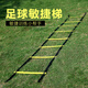 足球訓(xùn)練軟梯 跳格梯 籃球繩梯敏捷梯 能量梯步伐訓(xùn)練梯速度梯 8米16節(jié)(含背包)