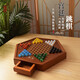 御圣 跳棋玻璃珠跳跳棋大號兒童益智早教啟蒙游戲棋成人學(xué)生兒童禮物 六角形跳棋盤+【瑪瑙珠套裝】