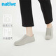 native native 植絨系列情侶鞋男女同款秋冬保暖洞洞鞋情侶款休閑鞋 灰棕絲絨 42 內(nèi)長(zhǎng)27cm