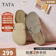 他她（TATA）復古勃肯鞋女厚底包頭拖鞋外穿穆勒鞋2025秋新款 灰色 36
